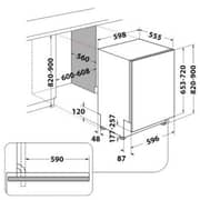 Ariston Built-In Dishwasher with 14 Place Settings, 6 Programs, and Graphite Finish – LIC3C26C60HZ
