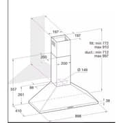 Ariston 90cm Built-In Pyramid Chimney Hood with 3-Speed Slider Control and LED Lighting – AHPN9.7FLMX/1