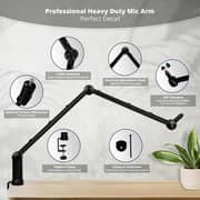 Ixtech Adjustable Mic Arm Desk Mount Black