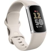 Fitbit GA05185-GB Charge 6 Smartwatch Porcelain/Silver Aluminium