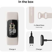 Fitbit GA05185-GB Charge 6 Smartwatch Porcelain/Silver Aluminium