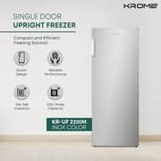 Krome Upright Freezer 220 Litres KR-UF 220IM