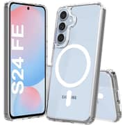 FITIT Clear Case for S24FE with MagSafe – Ultra Slim, Shockproof, Crystal Clear Protection, Strong Magnetic Case Compatible with MagSafe (Clear)