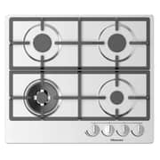 Hisense 60 cm Built In Gas Hob 4 Burners Cast Iron Full Safety Stainless - GM663XHF
