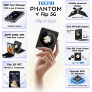 Tecno PHANTOM V Flip 256GB 8GB Grey 5G Smartphone