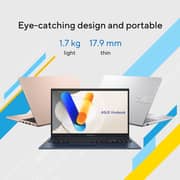 Asus Vivbook 15 (2025) Laptop - 13th Gen / Intel Core i7-1355U / 15.6inch FHD / 512GB SSD / 16GB RAM / Shared Intel Iris Xe Graphics / Windows 11 Home / English & Arabic Keyboard / Quiet Blue / Middle East Version - [X1504VA-NJ121W]