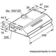 Bosch Series 4 Built In Chimney Hood DHU665CGB9