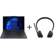 Lenovo ThinkPad E14 Gen 6 (2025) AI PC - 1st Series / Intel Core Ultra 5-125U / 14inch WUXGA / 512GB SSD / 16GB RAM / Shared Intel Graphics / Windows 11 Pro / English & Arabic Keyboard / Black / Middle East Version - [21M7001WGR] + LB310 Headset
