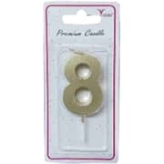 Trishi Metallic Candle Number 8