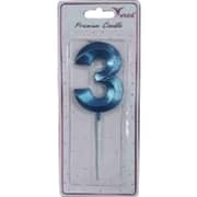 Trishi Premium Metallic Candle Number 3