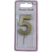 Trishi Metallic Candle Number 5