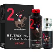 Beverly Hills Polo Club Sport 2 Eau De Toilette + Deodorant Gift Set For Men