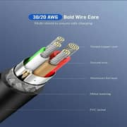 سلك ذكر لذكر USB 2.0 من يوجرين بطول 2 متر - لون أسود 