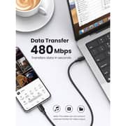 سلك يوجرين USB-C إلى USB-C طول 1 متر، لون أسود