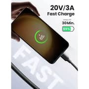سلك يوجرين USB-C إلى USB-C طول 1 متر، لون أسود