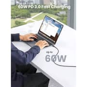 سلك يوجرين USB-C إلى USB-C طول 1 متر، لون أسود