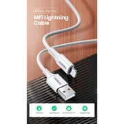 UGREEN USB-A to Lightning Cable, 1m, MFi Certified, 2.4A Fast Charging, Data Sync – Black