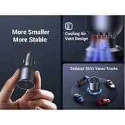 Ugreen 3-Port Fast Car Charger Black