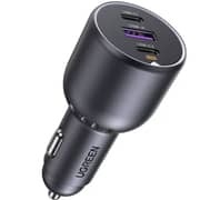 Ugreen 3-Port Fast Car Charger Black