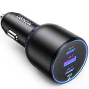 Ugreen 3-Port Fast Car Charger Black