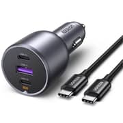 Ugreen 3-Port Fast Car Charger Black
