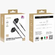 Levore Wired In-Ear Earphones with Mic, Black – LEW11-BK