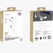 Levore Wired In-Ear Earphones with Mic, White – LEW21-WH