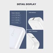 Levore Slim Power Bank 10000mAh with Type-C Input, White – LP222-WH