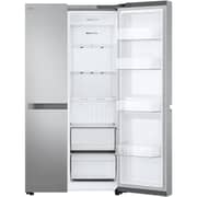 LG Side by Side Refrigerator, No Frost, 664L, 2 Doors, Inverter, Silver, GC-B257KLJW