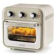Ariete 2in1 Vintage Air Fryer and Oven, 1400W, 16 Liter , includes Accessories, 60-Minute Timer, Double Glass, Beige - 4632
