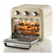 Ariete 2in1 Vintage Air Fryer and Oven, 1400W, 16 Liter , includes Accessories, 60-Minute Timer, Double Glass, Beige - 4632