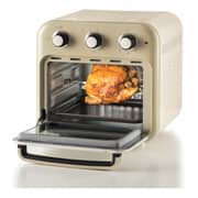 Ariete 2in1 Vintage Air Fryer and Oven, 1400W, 16 Liter , includes Accessories, 60-Minute Timer, Double Glass, Beige - 4632