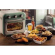 Ariete 2in1 Vintage Air Fryer and Oven, 1400W, 16 Liter , includes Accessories, 60-Minute Timer, Double Glass, Green - 4632