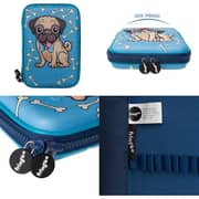 Fringoo Pug Dog & Bones Hard Top Pencil Case