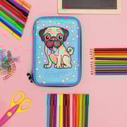 Fringoo Pug Dog & Bones Hard Top Pencil Case