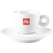 Illy Logo Espresso Cup With Saucer 1pc