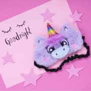 Fringoo Purple Unicorn Plush Eye Mask