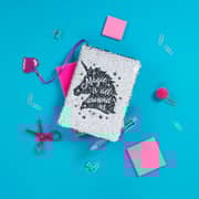 Fringoo Magic All Around Sequin Notebook With Pen