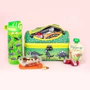 Fringoo Dinosaur Lunch Time Water Bottle with Straw 1pc
