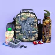 Fringoo Camouflage Dinosaur Lunch Bag with Mesh Pocket