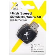 Xit SD/SDHC MicroSD Memory Card Reader Black XTSDCR