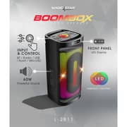 Magic Star Boombox Party Speaker With 2 Microphones Black