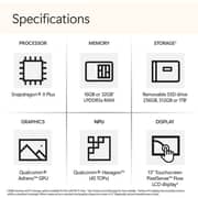 Microsoft Surface Pro Copilot+PC - Qualcomm Snapdragon X Plus / 13inch OLED / 512GB SSD / 16GB RAM / Shared Qualcomm Adreno GPU Graphics / Windows 11 Home / Black / International Version - [EP2-23860]