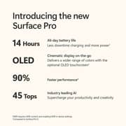 Microsoft Surface Pro Copilot+PC - Qualcomm Snapdragon X Plus / 13inch OLED / 512GB SSD / 16GB RAM / Shared Qualcomm Adreno GPU Graphics / Windows 11 Home / Black / International Version - [EP2-23860]