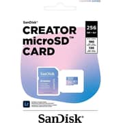 Sandisk Creator Micro SD Card With Adapter 256GB SDSQXAV-256G-IN6MS