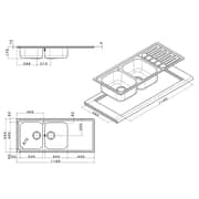 Apell Melodia Stainless Steel Flush Sink 1pc