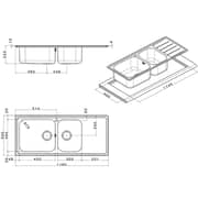 Apell Linear Semi-Flush Sink 1pc