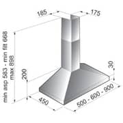 Linea Giorgio Pyramid Wall Mounted Hood WMCH-CLEA-265/X