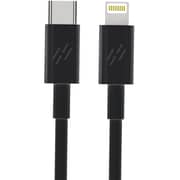 Heatz Dual Port Fast Charger With Type C to Lightining Cable 1m Black