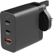Heatz Fast Charging Power Adapter With Type C To Type C Cable Black